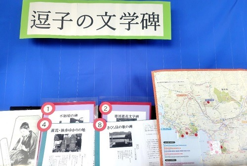 郷土展示『逗子の文学碑』