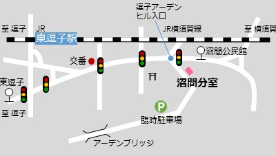 沼間分室地図